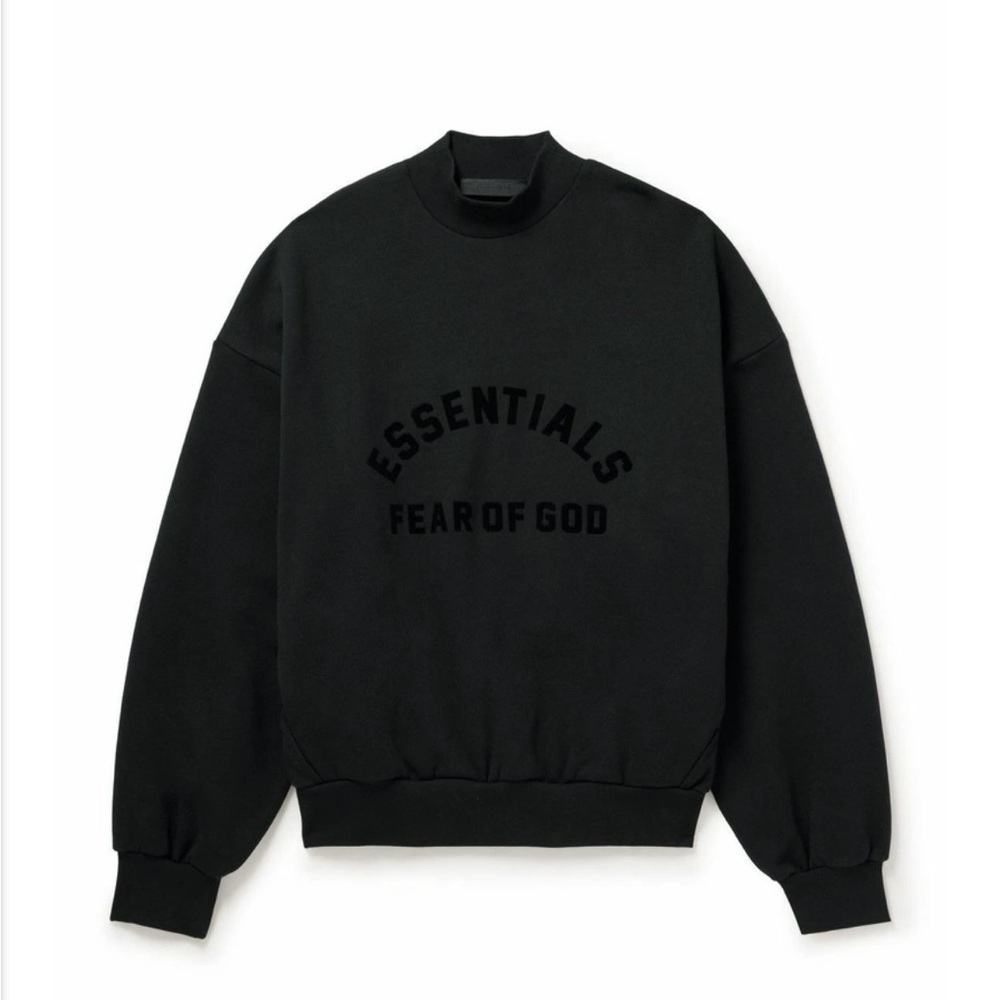 Fear of God Essentials black crewneck hoodie